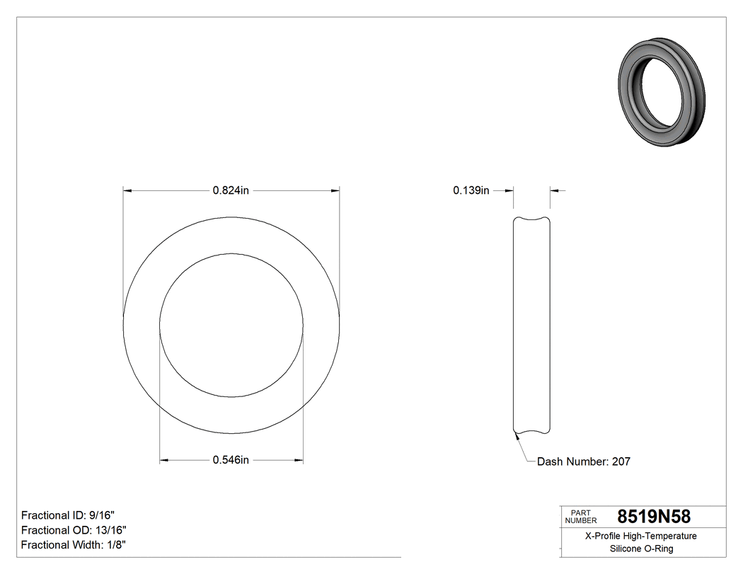 Technical drawing - 8519N58